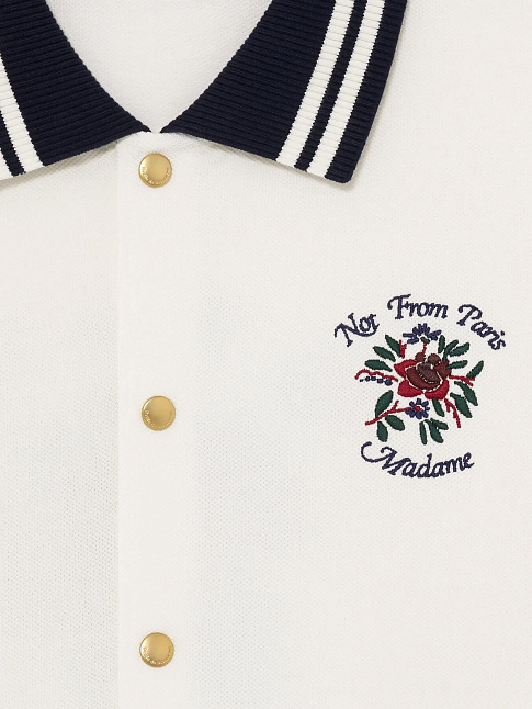 Рубашка PIQUEE SLOGAN ROSE (размер M, цвет Белый)