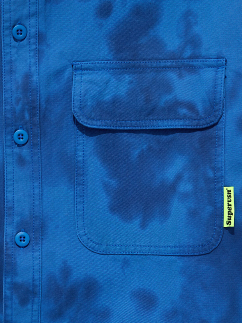 Рубашка DYED LONG SLEEVE WORKER (размер XL, цвет Синий)