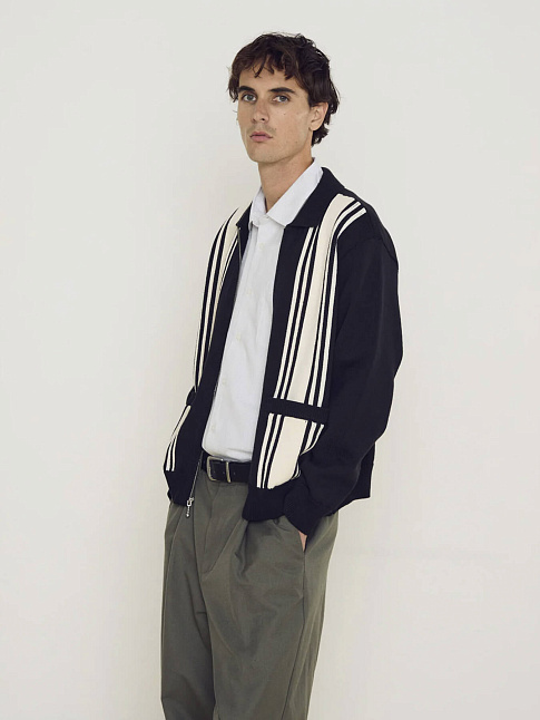 Свитер MATT ZIP UP (размер L, цвет Черный-Бежевый)