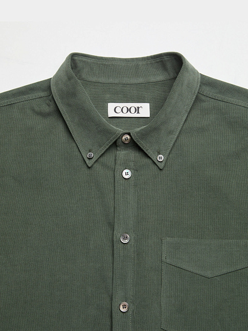 Рубашка PIN CORDUROY ONE POCKET (размер M, цвет Зеленый)