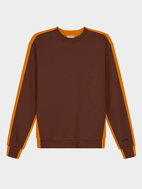 Свитшот TWO-TONE (размер 3XL, цвет Коричневый-Оранжевый)