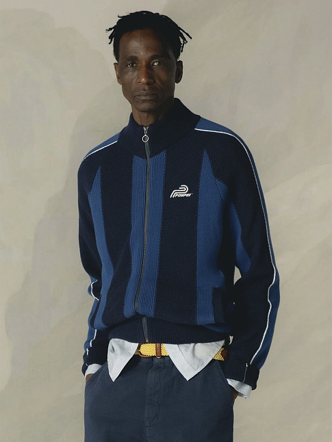 Кардиган STRIPED TRACK SUIT (размер L, цвет Темно-синий)