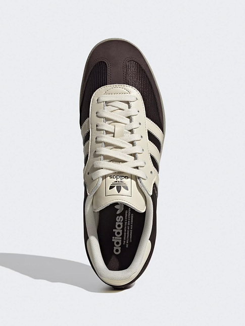 Кроссовки SAMBA OG (размер 43 1/3, цвет Коричневый-Бежевый)