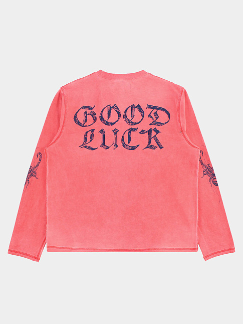 Лонгслив GOOD LUCK (размер M, цвет Красный)