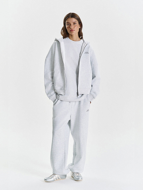 Худи ZIP LOGO DE BASE 01 (размер XXL, цвет Серый)