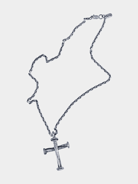 Подвеска FORGED CROSS (размер one size, цвет Серебряный)