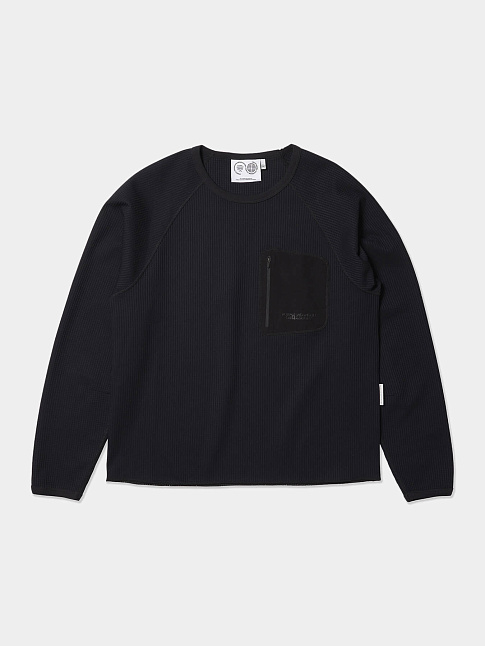 Лонгслив WAFFLE (размер L, цвет Черный)