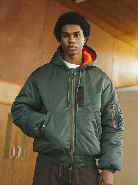 Куртка ACTIVE MA-1 HOODED (размер M, цвет Зеленый)