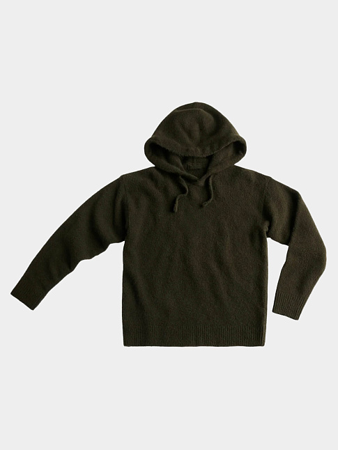 Худи HOODED KNIT (размер 56, цвет Темно-зеленый)