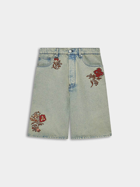 Шорты JEAN DUSTY BRODE FLEURS (размер XL, цвет Голубой)