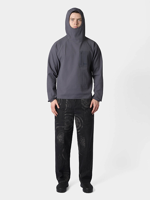 Худи WAFFLE BALACLAVA (размер L, цвет Темно-серый)