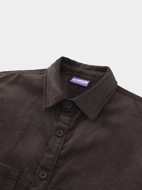 Рубашка VELVET BUTTON (размер S, цвет Темно-коричневый)