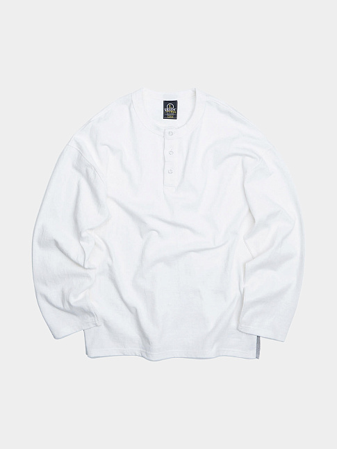 Лонгслив 10S SOLID HENLEY NECK (размер XL, цвет Белый)