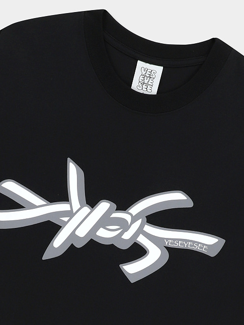 Лонгслив Y.E.S WIRE LOGO (размер L, цвет Черный)