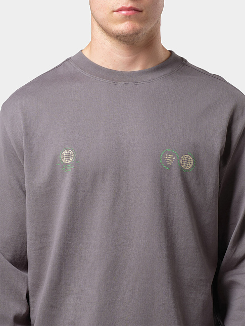 Лонгслив GLOBE LOGO (размер L, цвет Темно-серый)