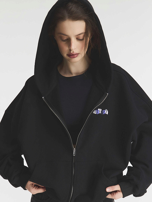 Худи ZIP JARDIN DE LAVANDE (размер L, цвет Черный)