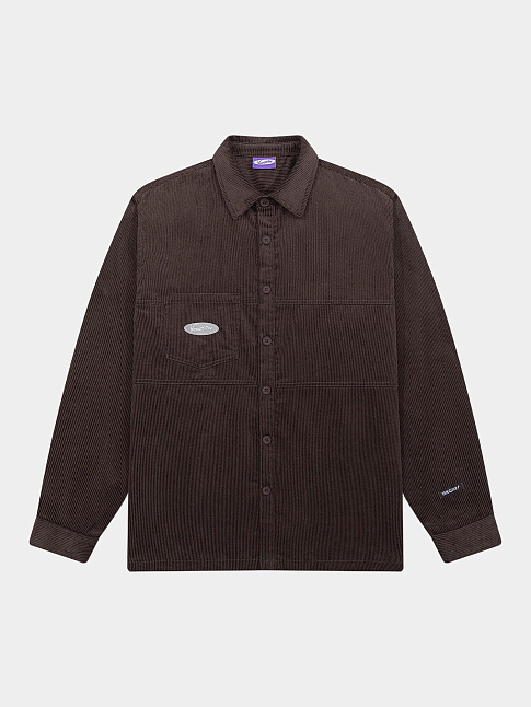 Рубашка VELVET BUTTON (размер S, цвет Темно-коричневый)