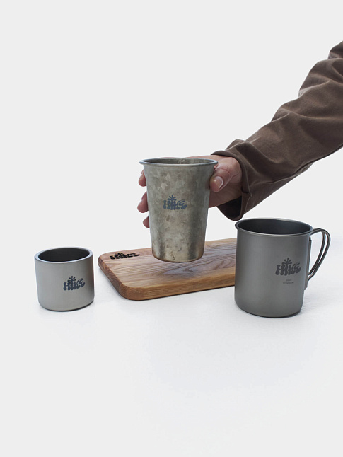 Титановый стакан 350мл (размер one size, цвет Серый)