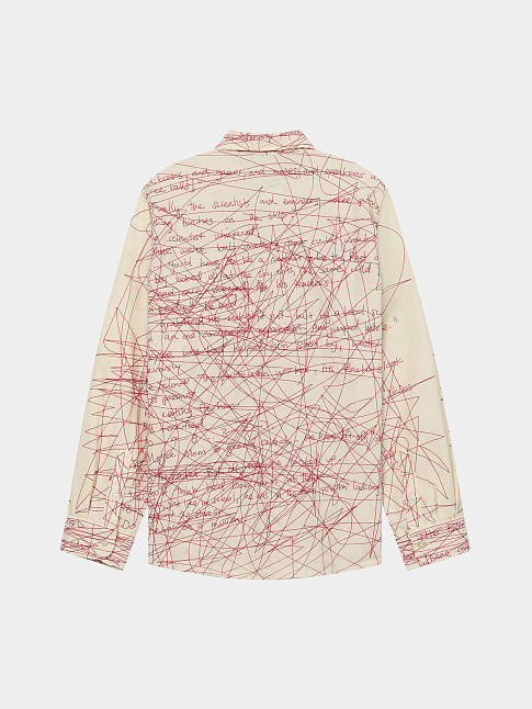 Рубашка MANUSCRIPT EMBROIDERED (размер M, цвет Бежевый)