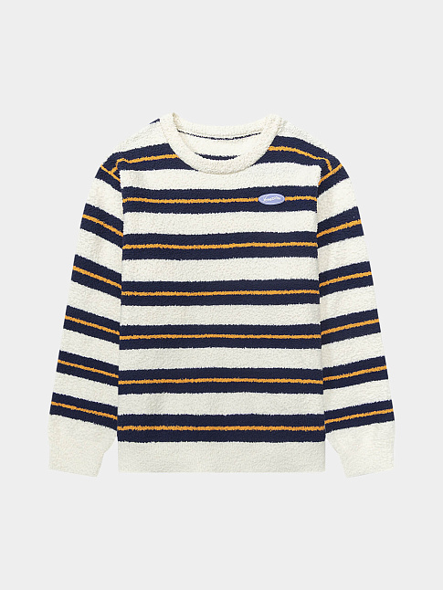 Свитер SOFT STRIPS (размер L, цвет Бежевый-Синий)
