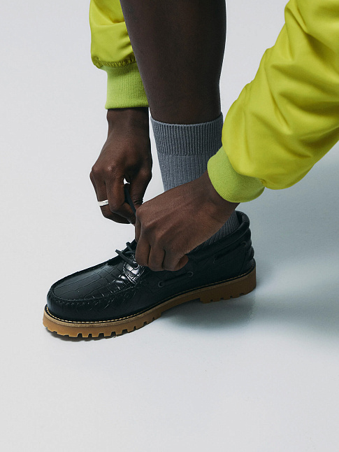 Ботинки OLLIE BOAT SHOE (размер 42, цвет Черный)