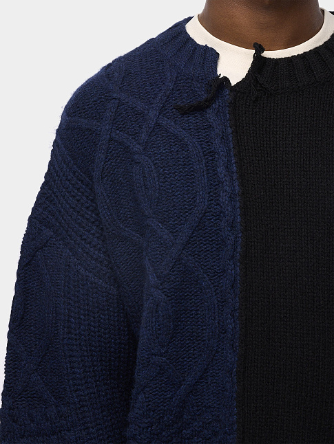 Свитер RUPTURED (размер L, цвет Черный-Синий)