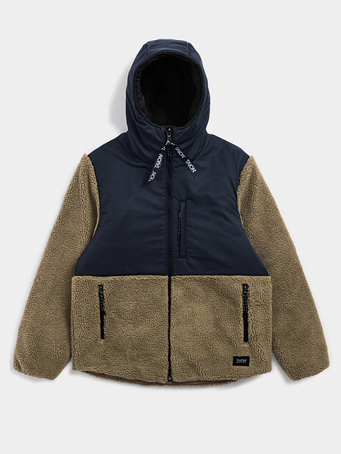 Куртка REVERSIBLE DOWN HODIE (размер XL, цвет BLACK/NY/BGE)