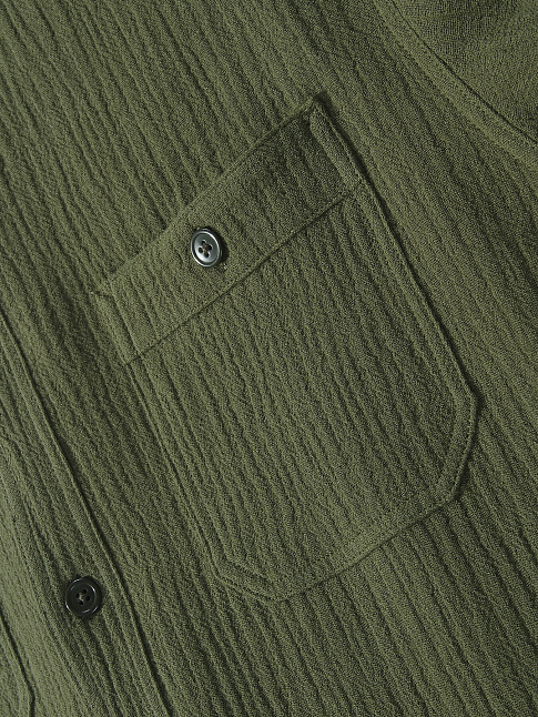 Рубашка Stand Collar Long (размер M, цвет Зеленый)