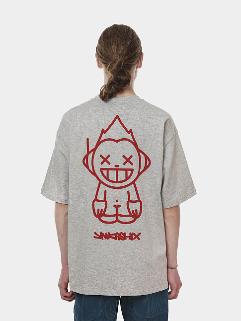 Футболка MONKEY (размер S, цвет Серый)