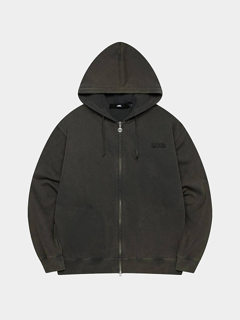 Худи WASHED OG APPLIQUE ZIP-UP (размер M, цвет Серый)