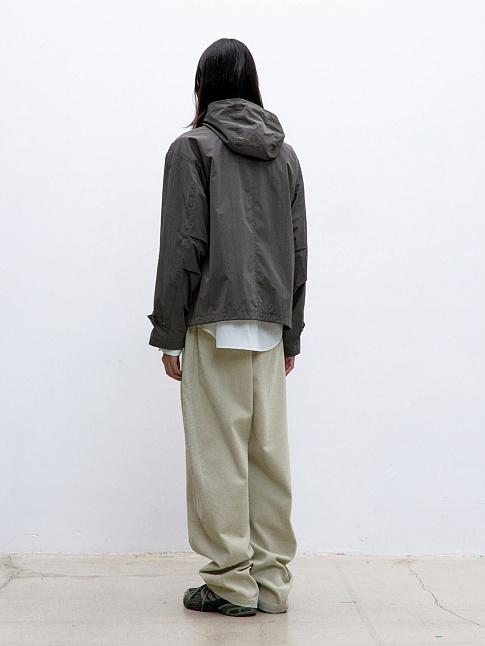 Куртка CROP HOODIE MILL (размер L, цвет Коричневый)