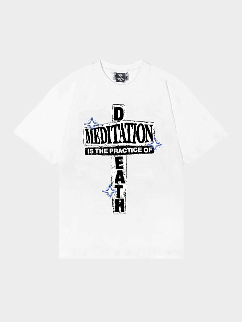 Футболка MEDITATION (размер XL, цвет Белый)