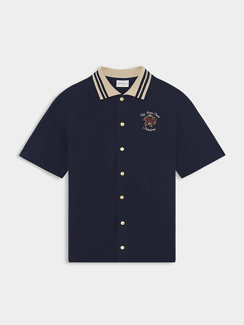 Рубашка PIQUEE SLOGAN ROSE (размер M, цвет Синий)