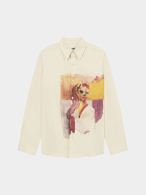 Рубашка GIRL PAINTING BUTTON UP (размер M, цвет Белый)