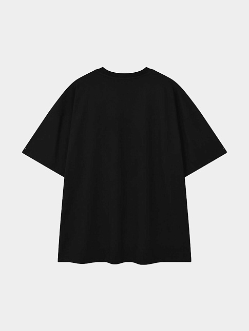 Футболка LAYERED ESSENTIAL LOGO HALF (размер M, цвет Черный)