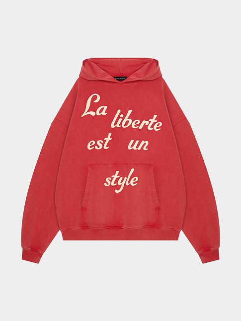 Худи TEMPS DE LIBERTE (размер XS, цвет Красный)