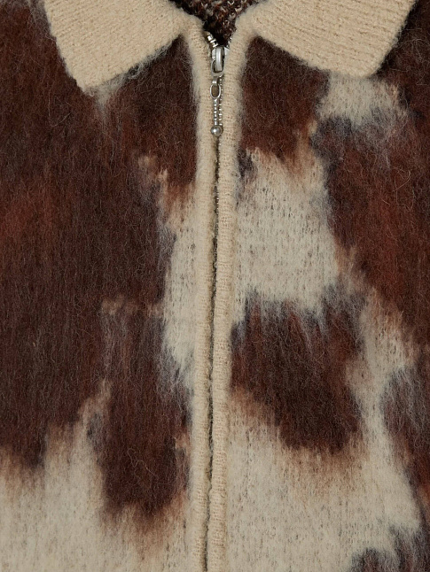 Свитер COW PATTERN ZIP (размер L, цвет Разноцветный)