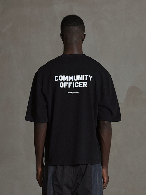 Футболка OFFICER PRINTED OVERSIZED (размер M, цвет Черный)