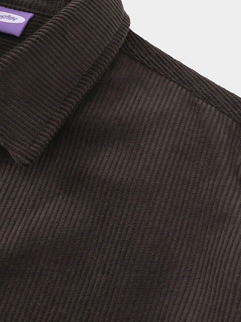 Рубашка VELVET BUTTON (размер S, цвет Темно-коричневый)