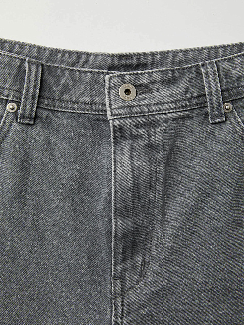 Шорты WASHED CUTOFF DENIM (размер M, цвет Серый)
