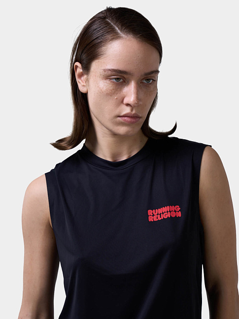 Майка MELTED BUBBLE LOGO MUSCLE (размер XXS, цвет Черный)