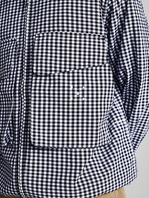 Куртка GINGHAM BOXER (размер L, цвет Черный-Белый)