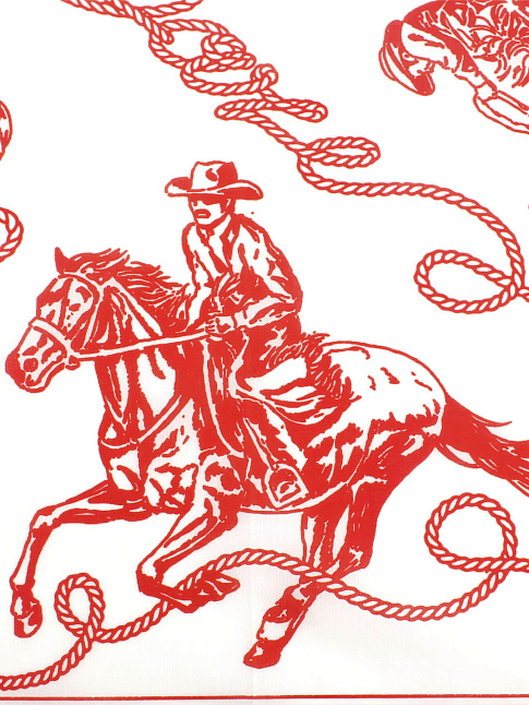 Бандана RODEO (размер one size, цвет Белый-Красный)