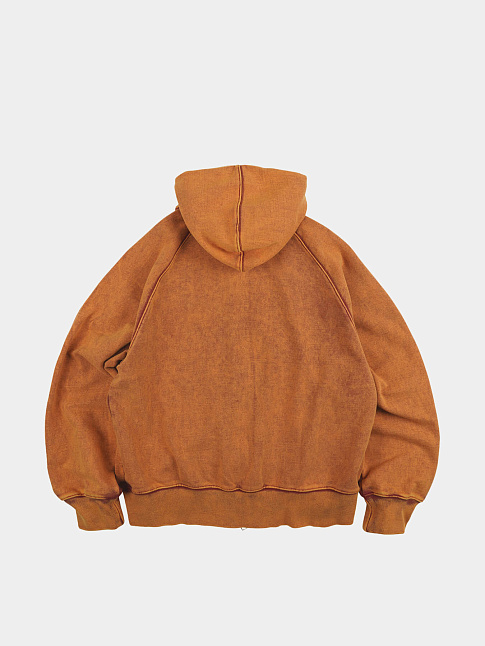 Худи VINTAGE DYEING ZIP UP PARKA (размер M, цвет Оранжевый)