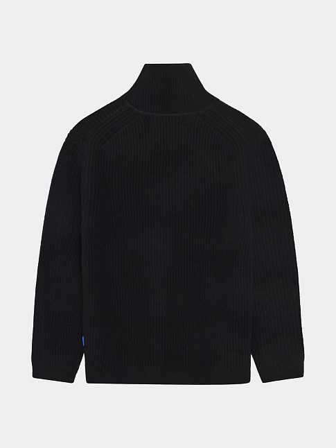 Свитер HALF ZIP WOOL (размер S, цвет Черный)