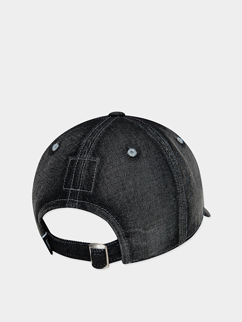 Кепка WASHED DENIM GOTHIC OVAL 6PANEL (размер one size, цвет Черный)
