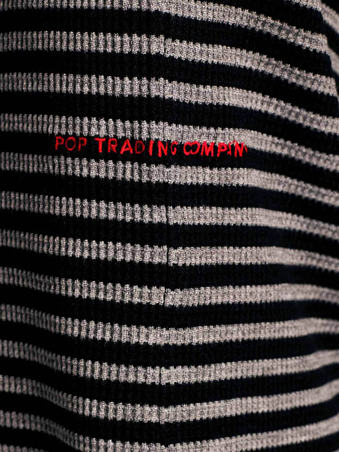 Свитер STRIPED WAFFLE (размер M, цвет Серый-Черный)