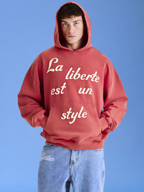 Худи TEMPS DE LIBERTE (размер XS, цвет Красный)