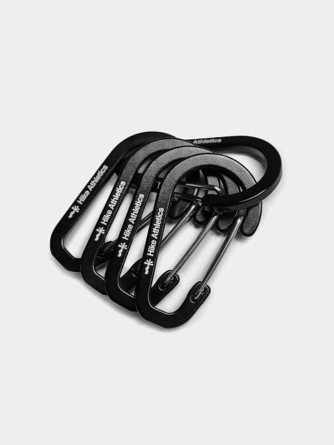 Связка карабинов 5 штук (размер one size, цвет Черный)