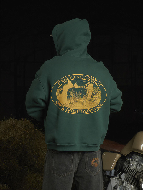 Худи TAMP HEAVY COTTON ZIP (размер M, цвет Темно-зеленый)